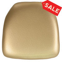 Flash Furniture BH-GOLD-HARD-VYL-GG Hard Gold Vinyl Chiavari Chair Cushion